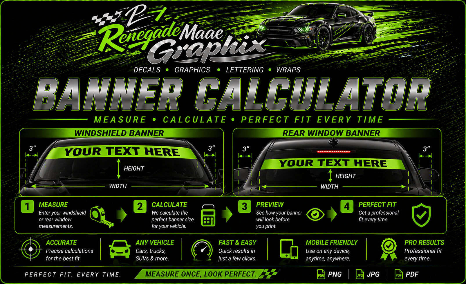 Banner calculator