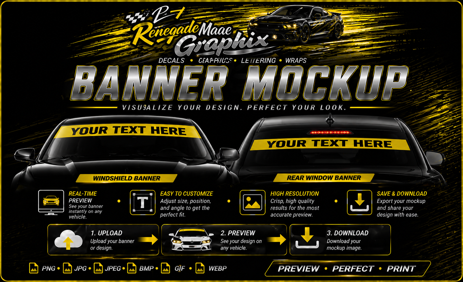 Windshield mockup tool